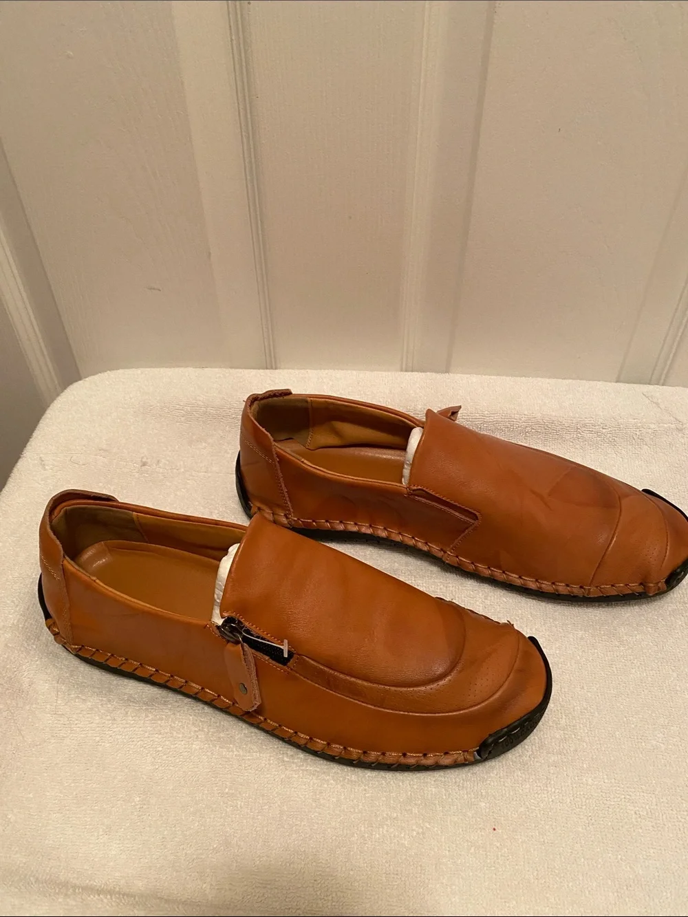 Mens Slip-On Tan Casual Loafers …size 11 1/2